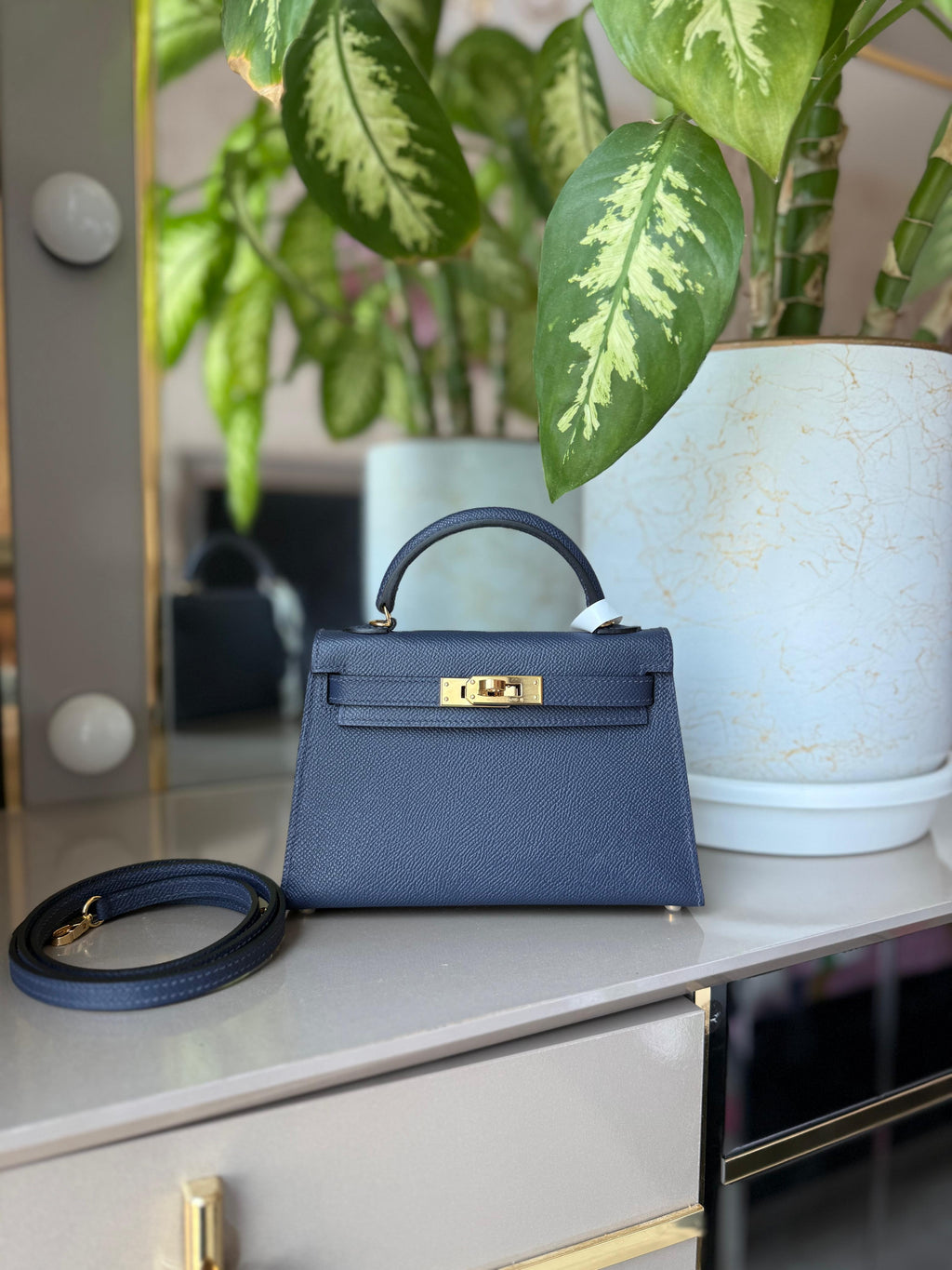 Hermès Mini Kelly II Epsom Orange Gold Hardware