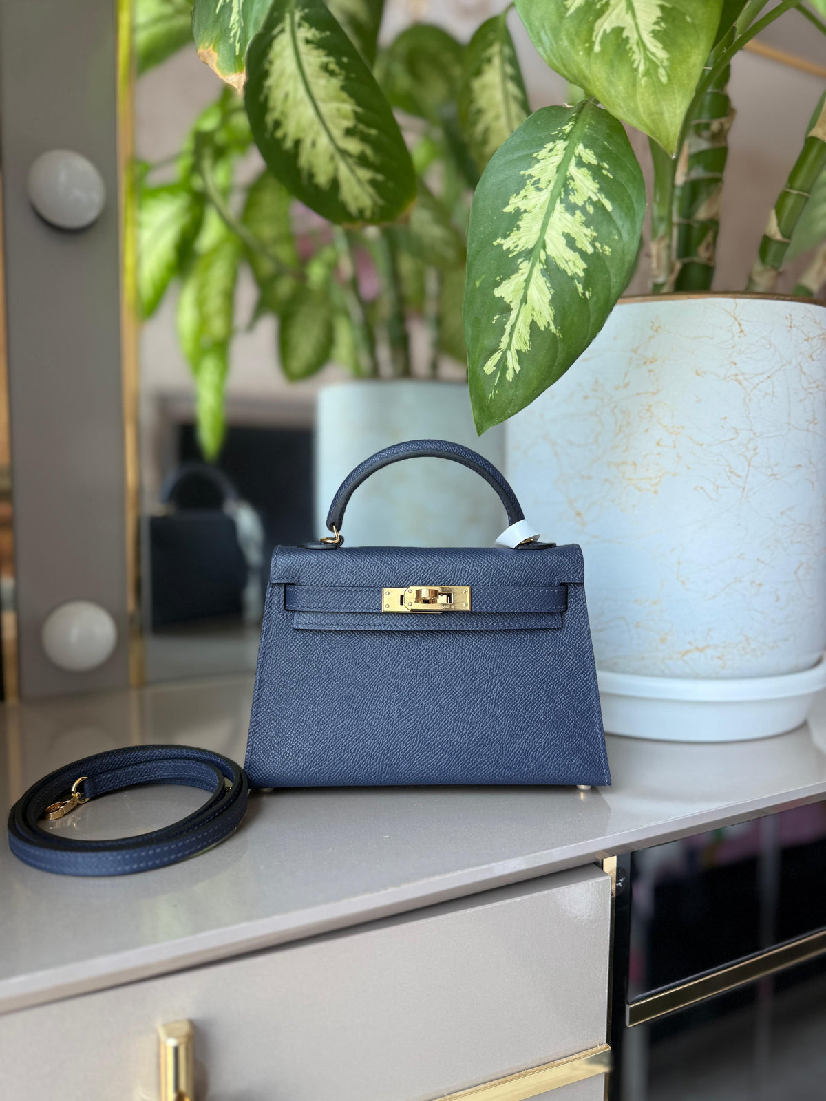 Hermès Mini Kelly II Epsom Orange Gold Hardware