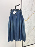 Christian Dior Pleated Wide-Leg Denim Pants