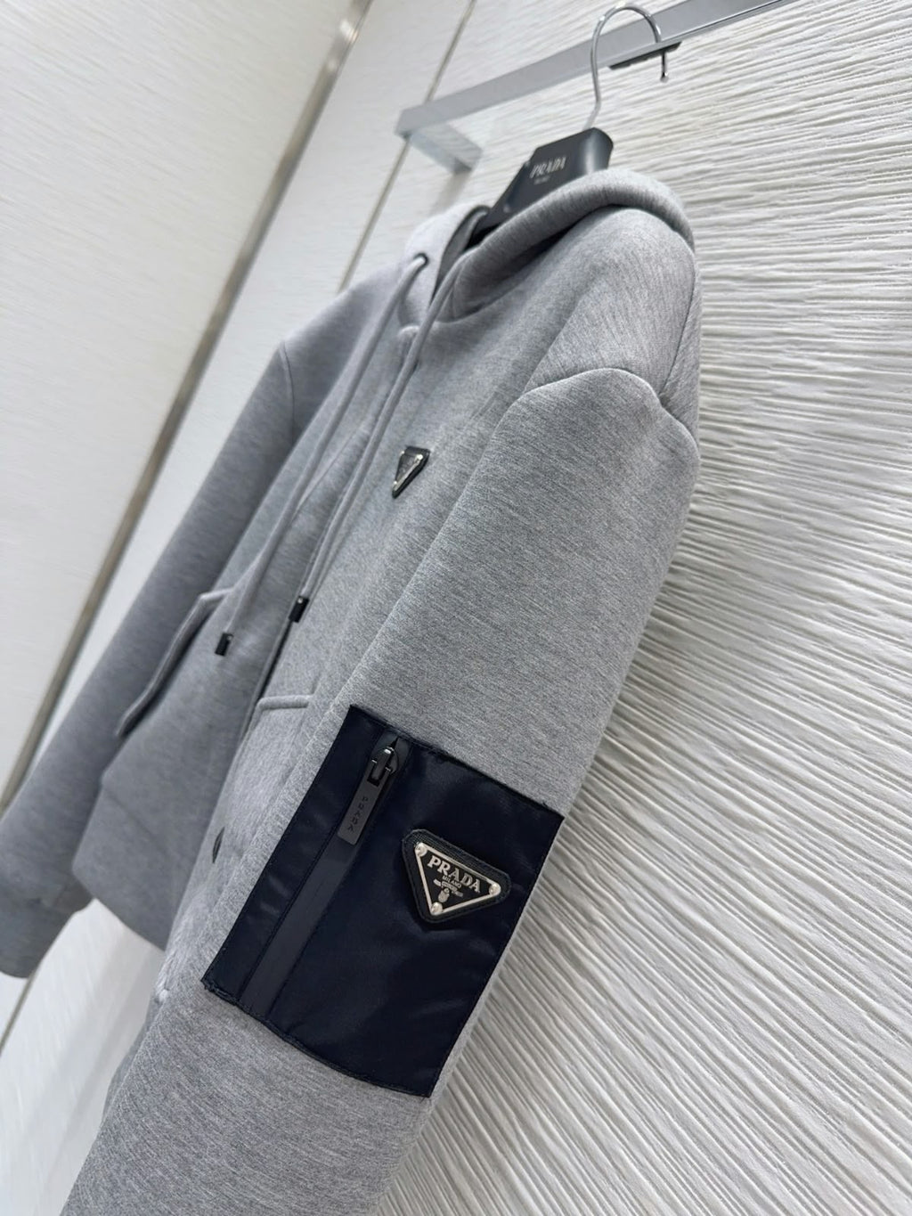 Prada Re-Nylon and Fleece Zip-Up Hoodie Jacket Set