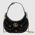 Gucci Black GG Chevron Shoulder Bag