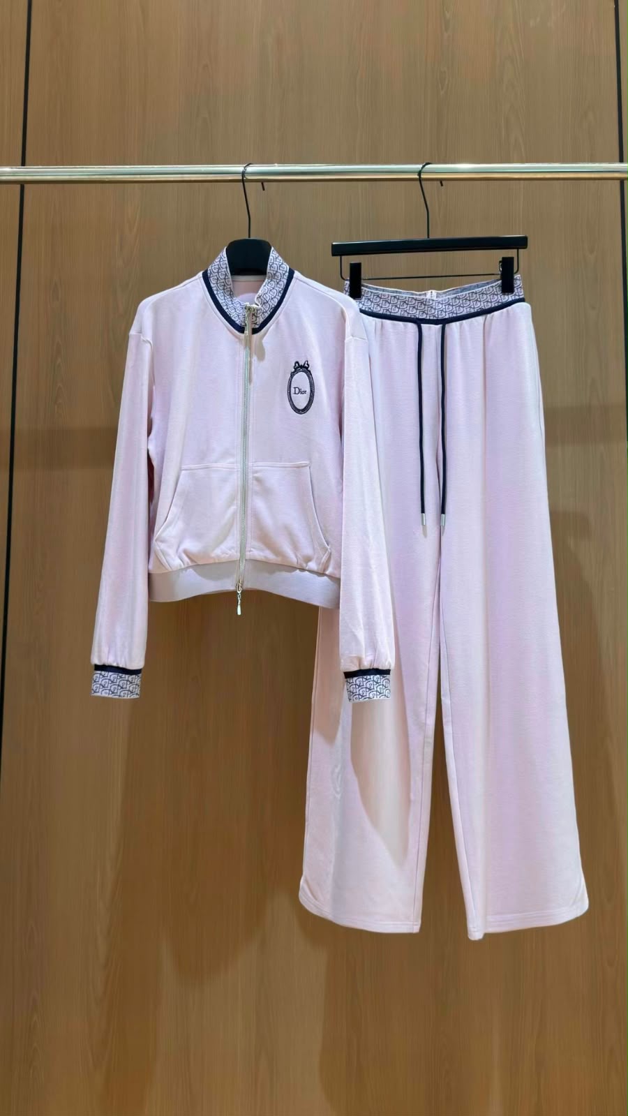 Dior Zip-Up Trackjacket and Wide-Leg Pants Set
