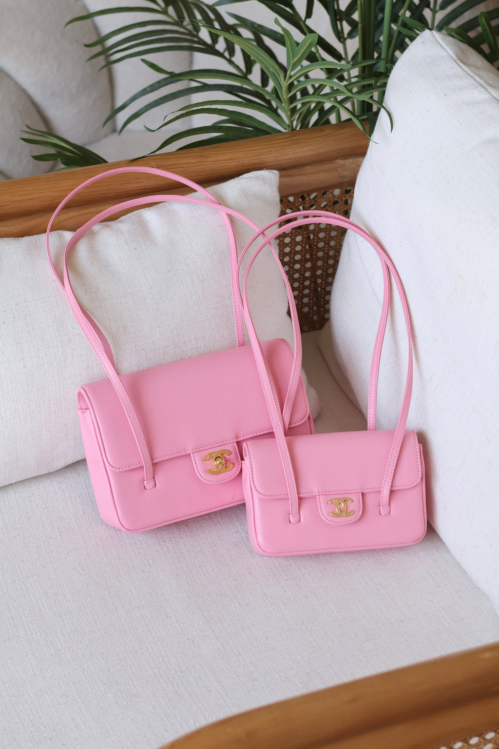Chanel Flap Bag with CC Logo and Twin Straps