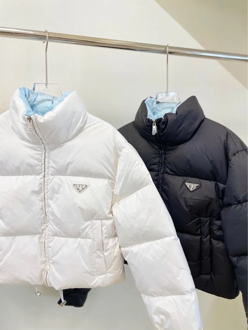 Prada Re-Nylon Cropped Puffer Jacket