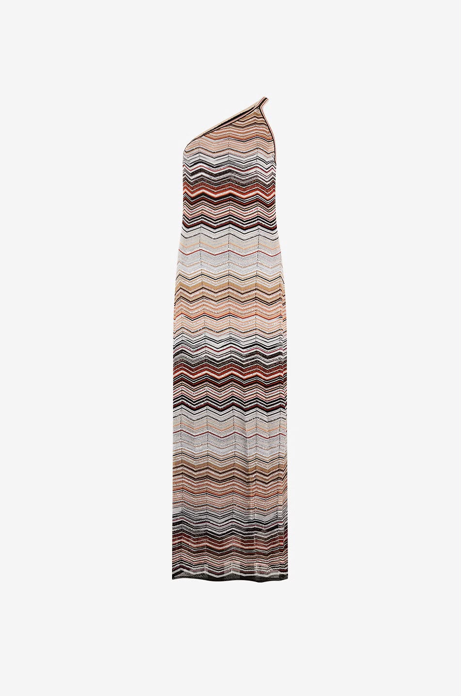 MISSONI Chevron One-Shoulder Maxi Dress