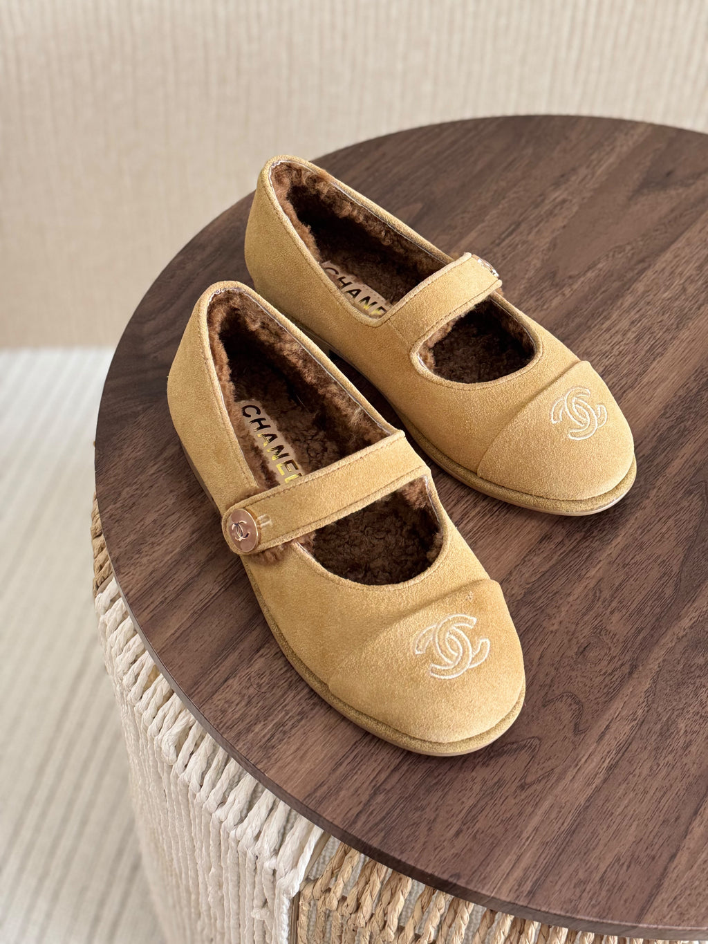 CHANEL Lined Mary Jane Flats