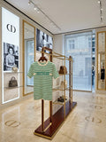Dior Striped Green and White Knit T-Shirt