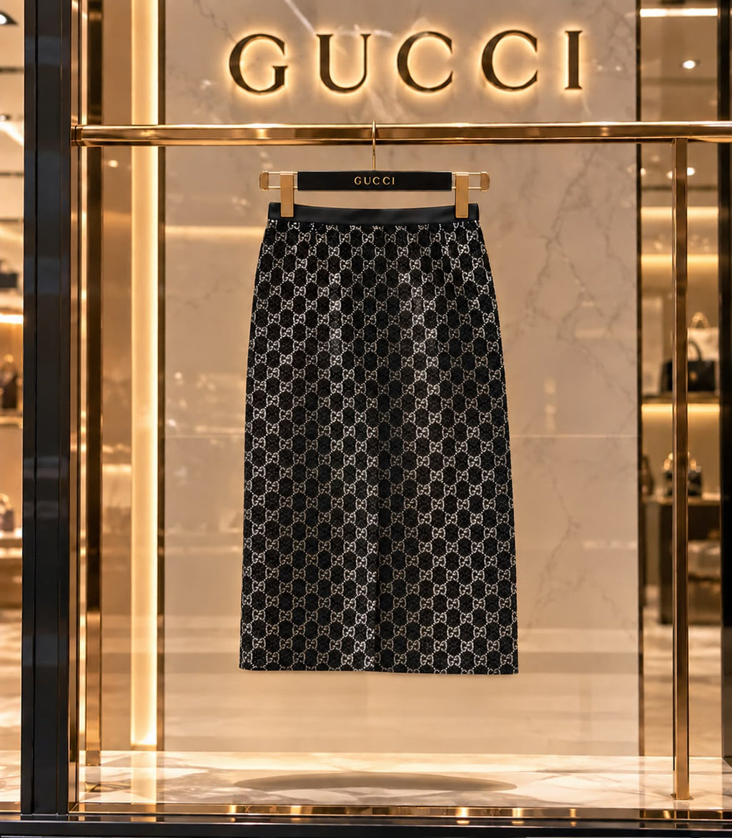 GUCCI Monogram Midi Skirt
