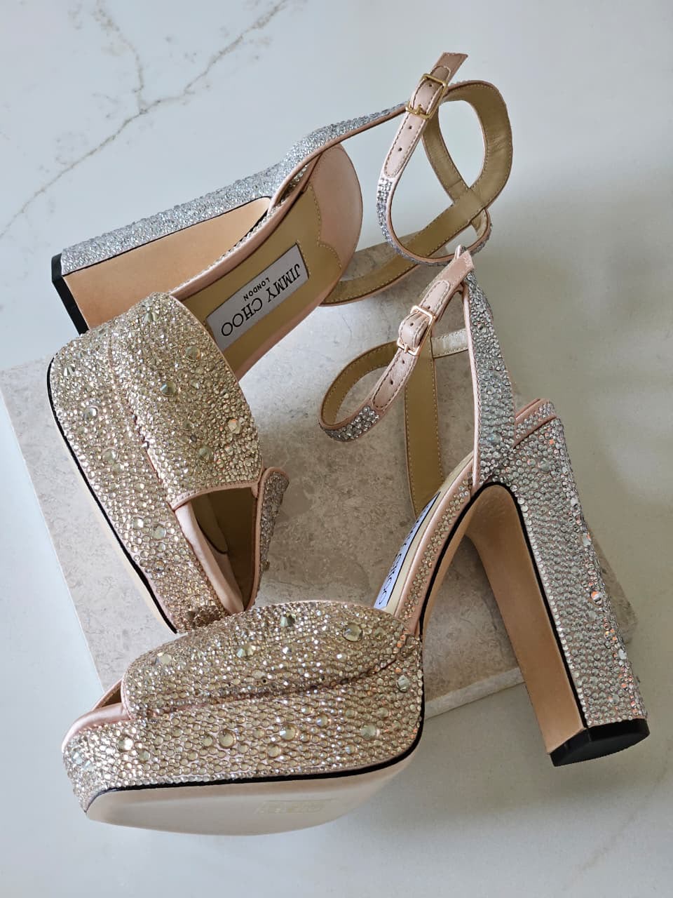 Jimmy Choo Crystal-Embellished Platform