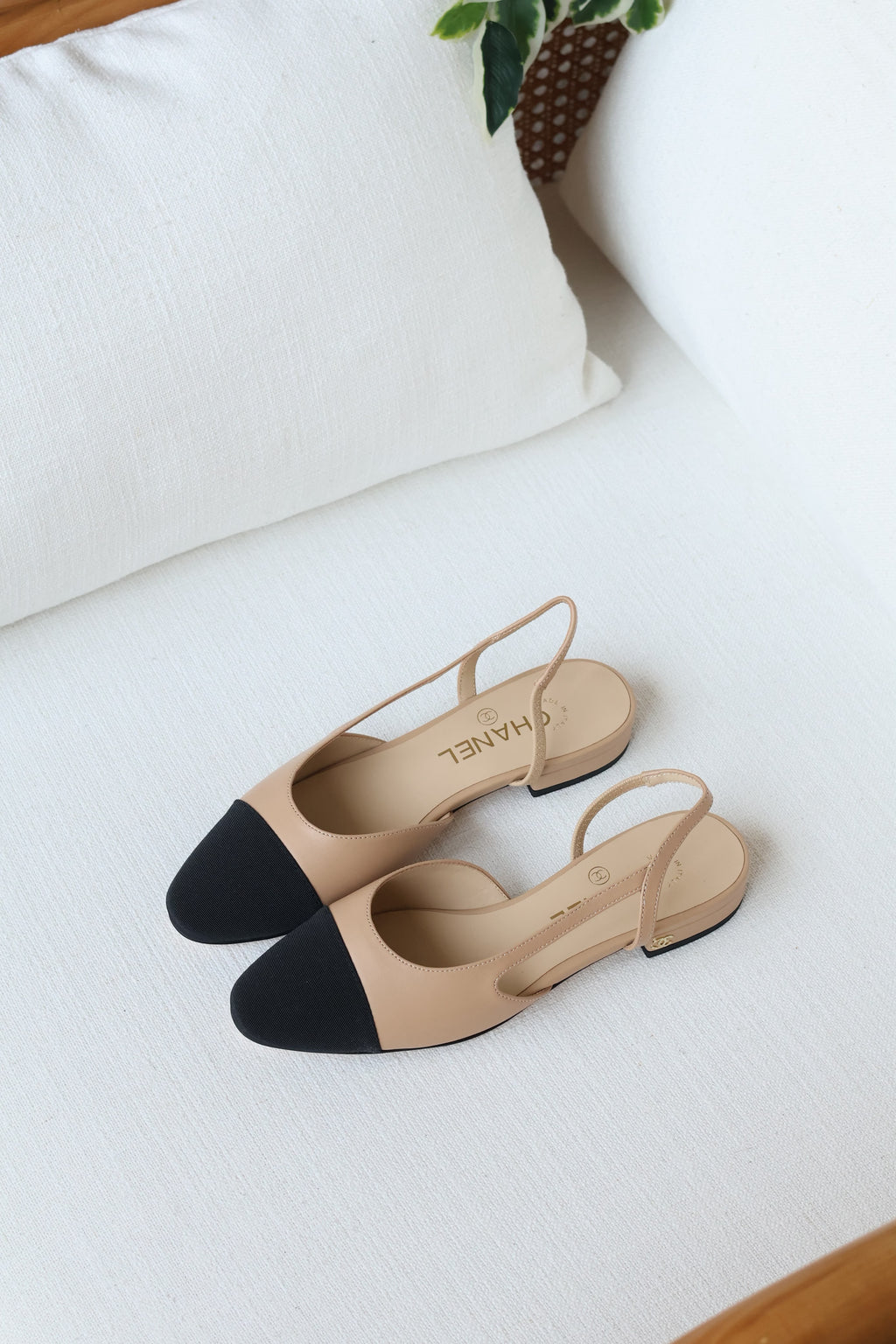 Chanel Slingback Cap-Toe Shoes