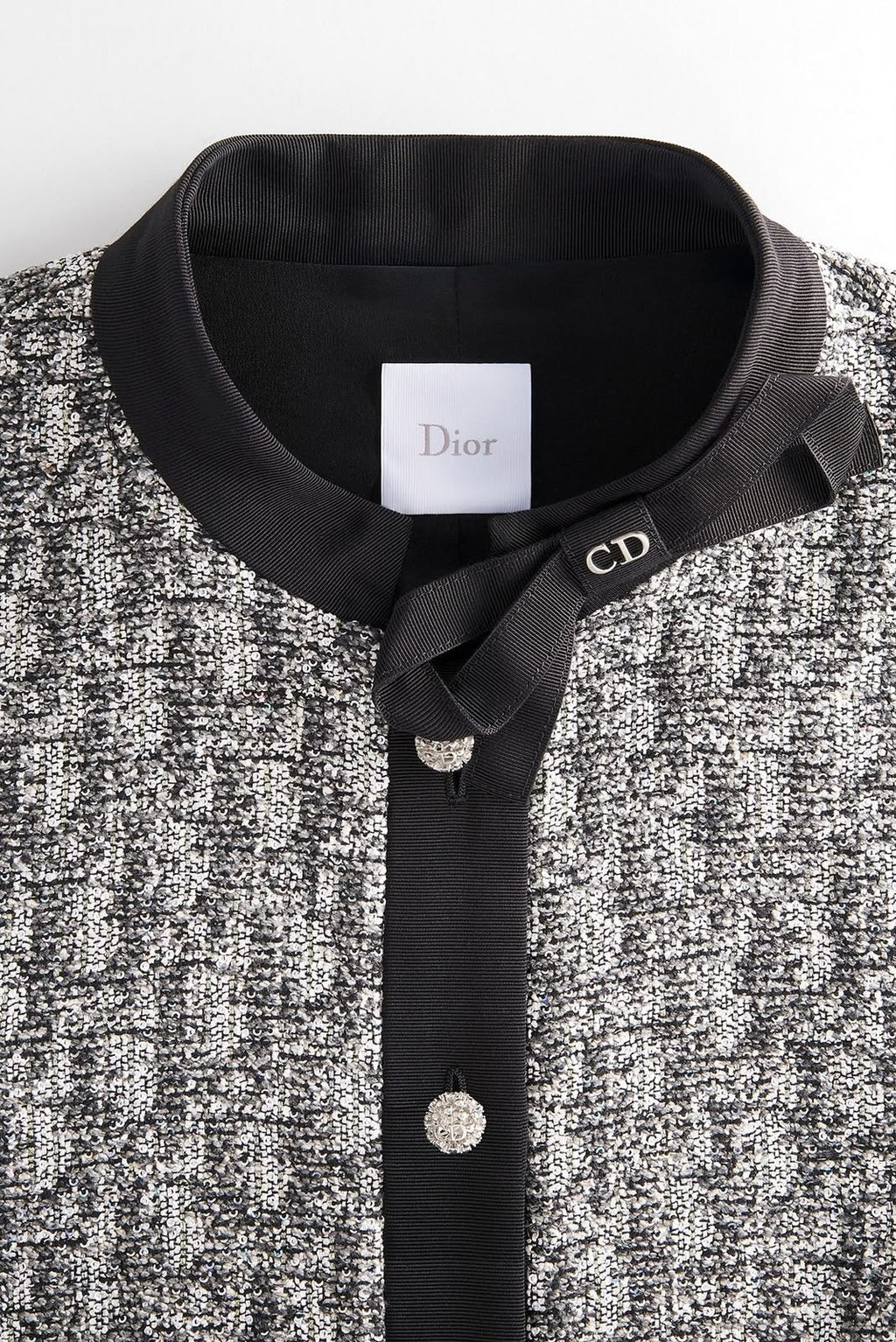 DIOR Bow-Collar Tweed Jacket