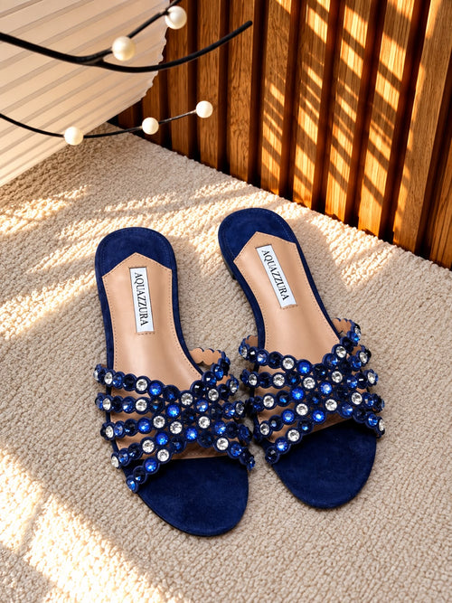 Aquazzura Beaded / Embellished Flat Sandals