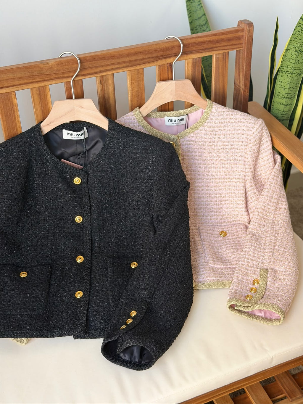 Miu Miu Cropped Tweed Jacket