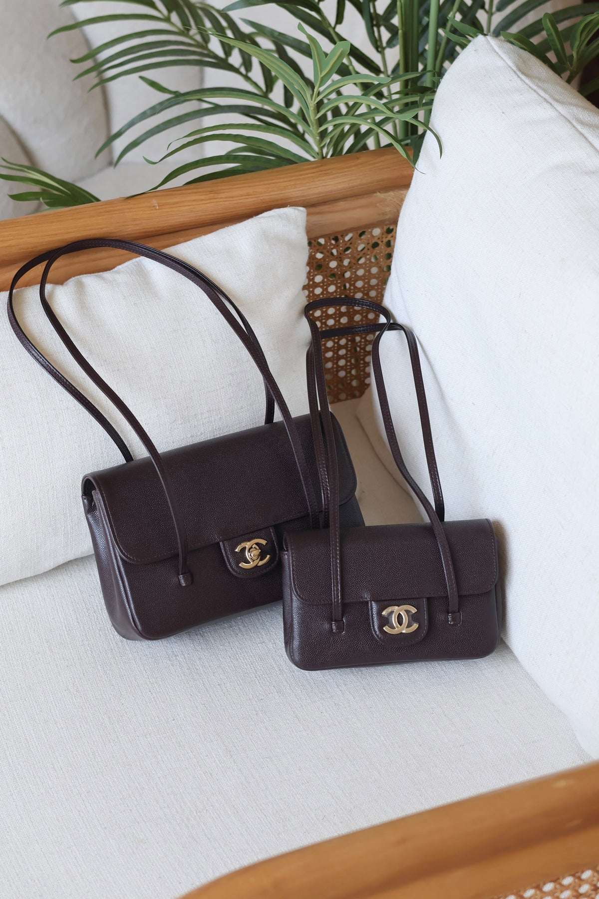 Chanel Flap Bag with CC Logo and Twin Straps