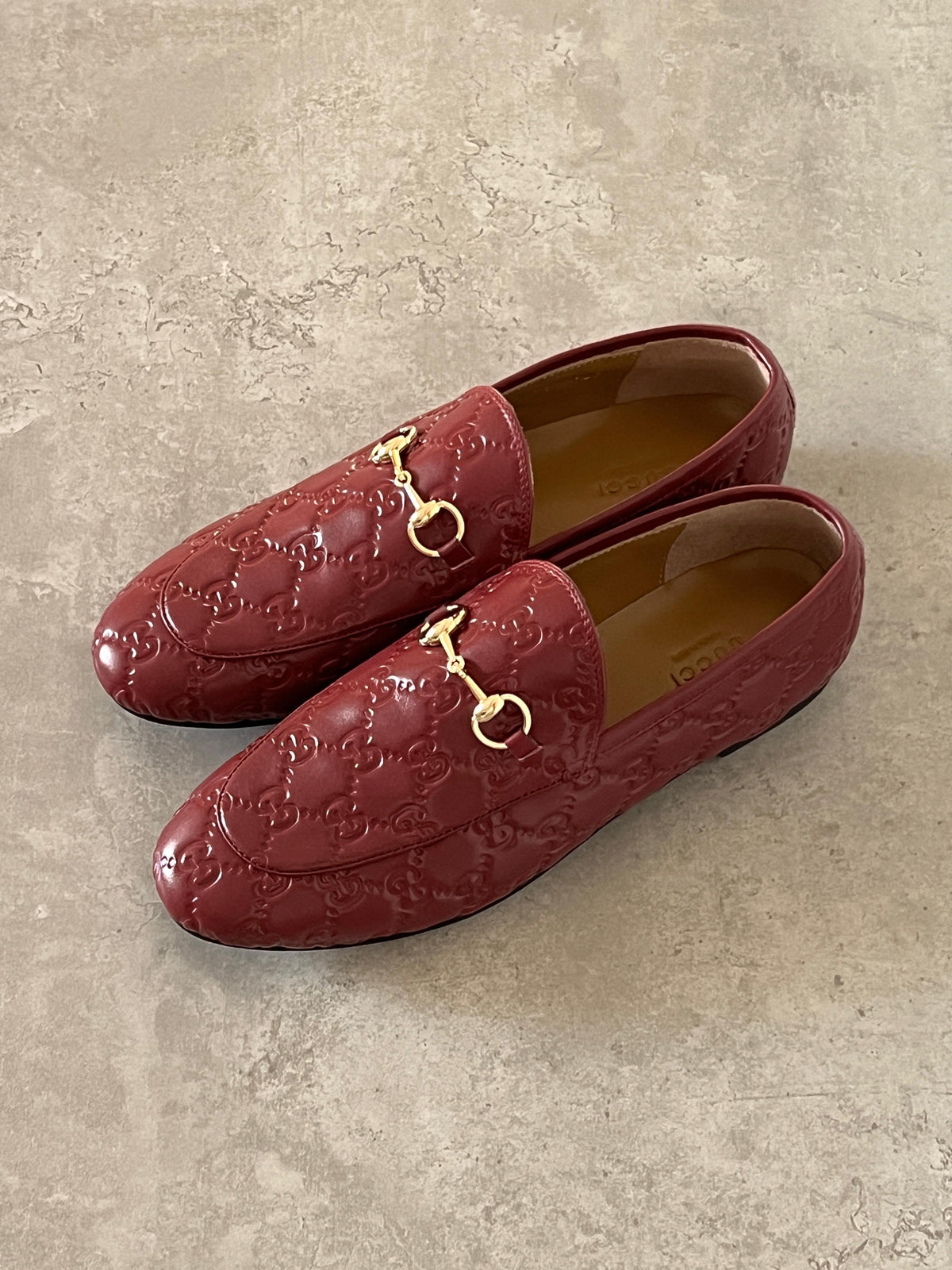 Gucci GG Embossed Leather Horsebit Loafer