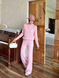 Dior Knit Quarter-Zip Pullover and Wide-Leg Pants Set