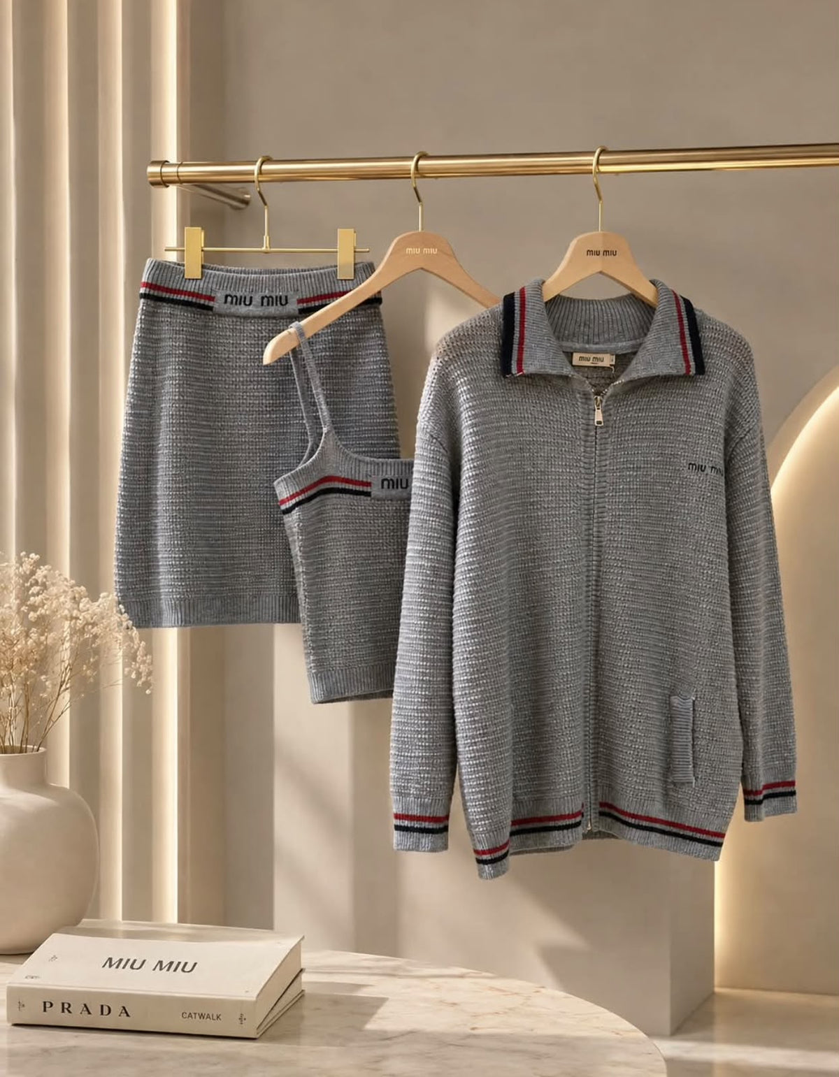 Miu Miu Knit Three-Piece Set