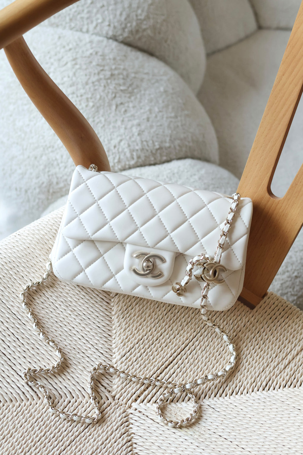 Chanel Quilted Leather Small Flap Bag with Chain and CC Charms