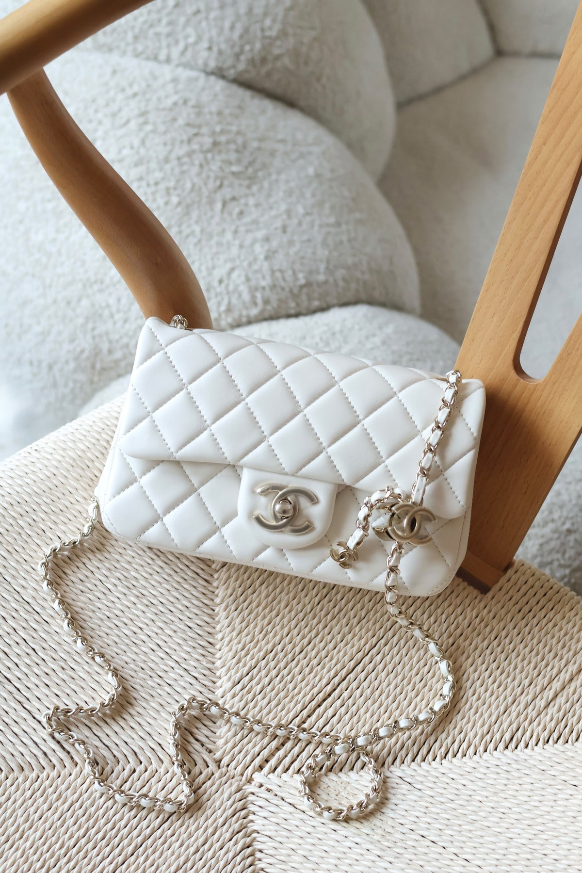 Chanel Quilted Leather Small Flap Bag with Chain and CC Charms