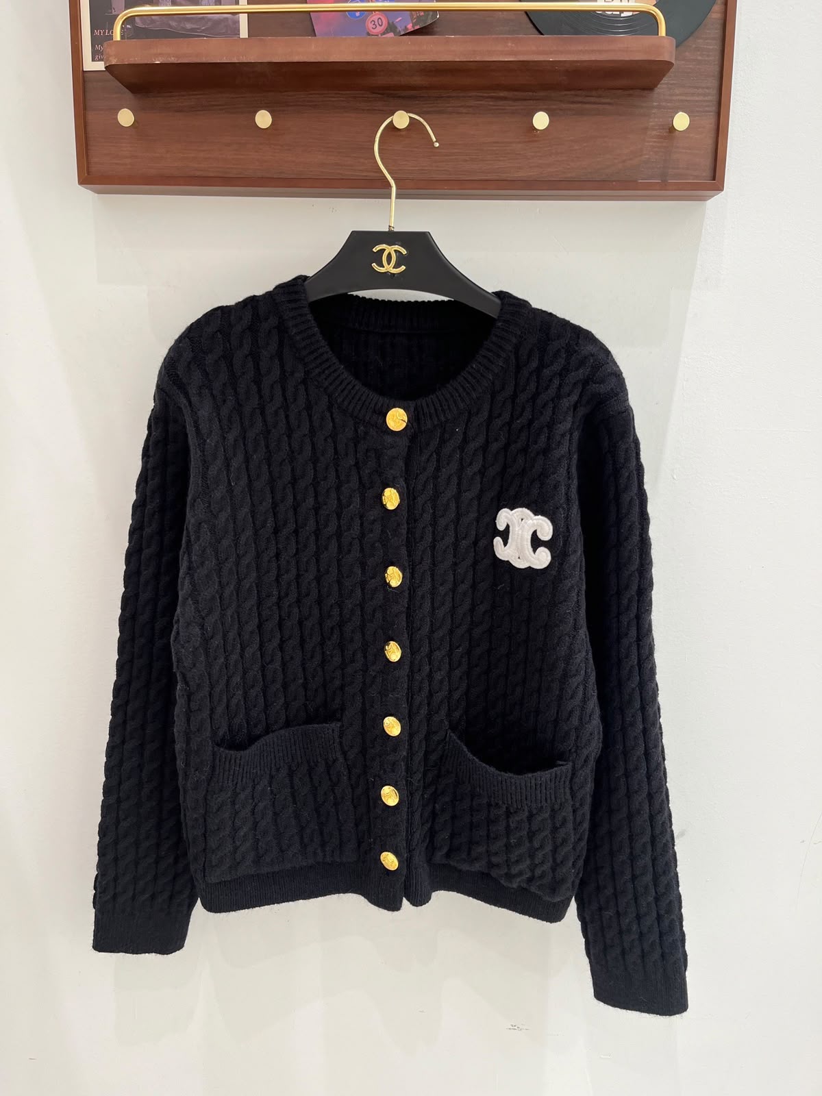 Celine Cable-Knit Cardigan