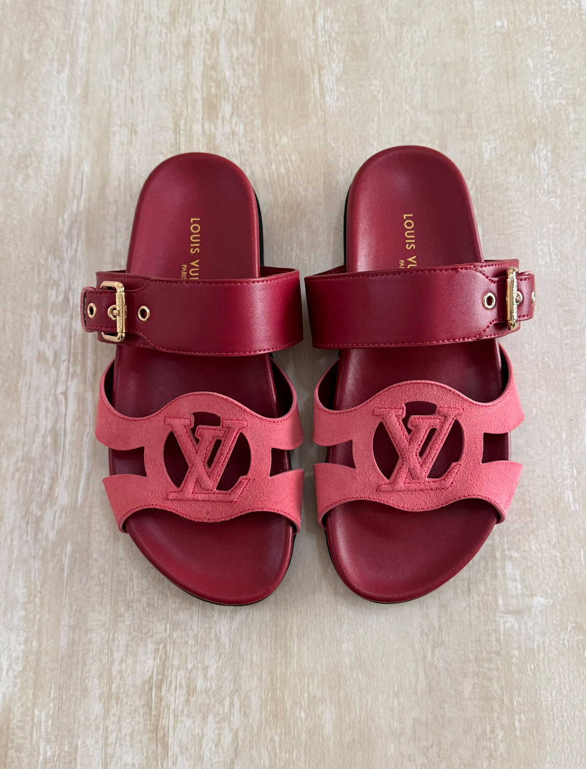 LOUIS VUITTON Buckle Slide Flats