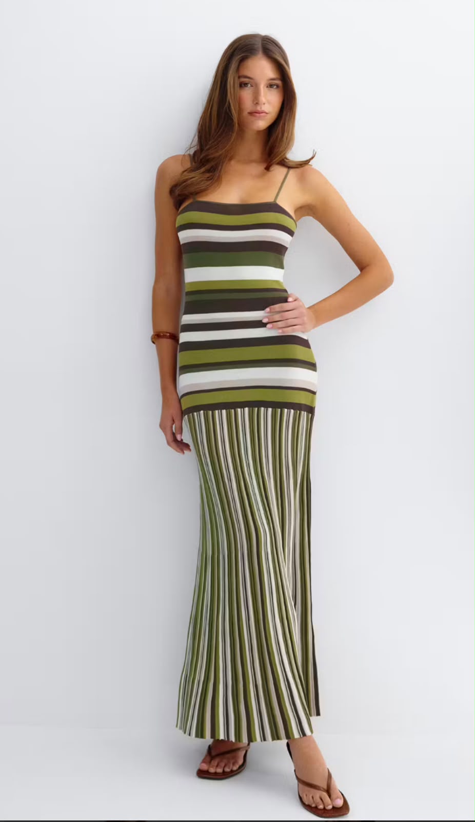 Missoni Striped Knit Camisole Midi Dress