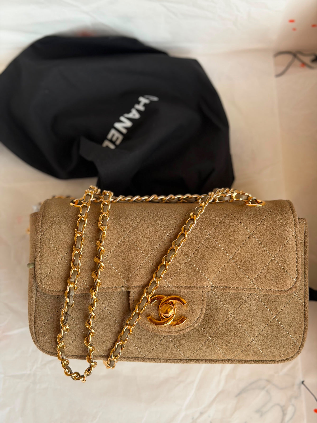 Chanel Classic Flap Suede 20 CM