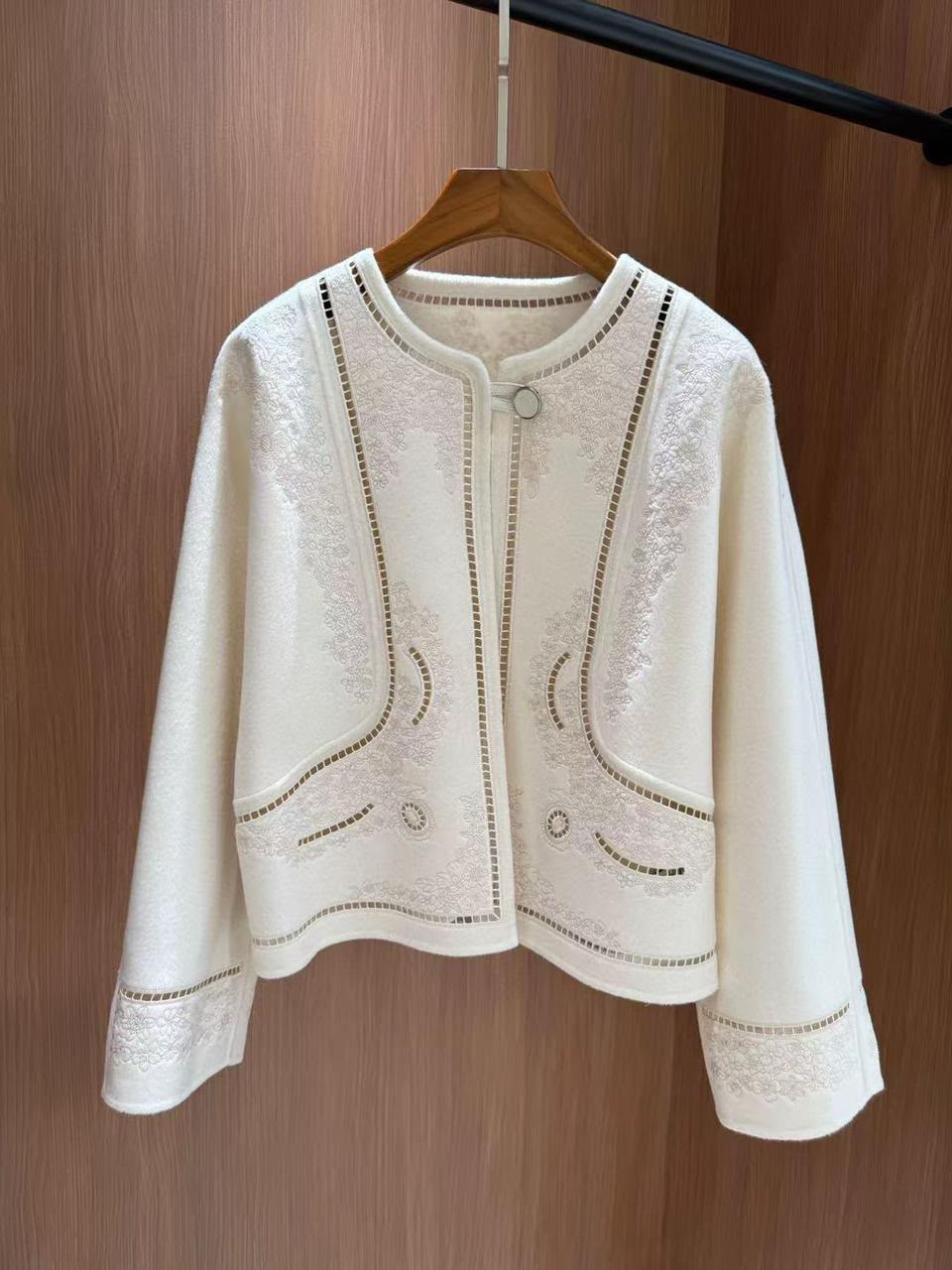 Hermès Embroidered Black Jacket / Coat