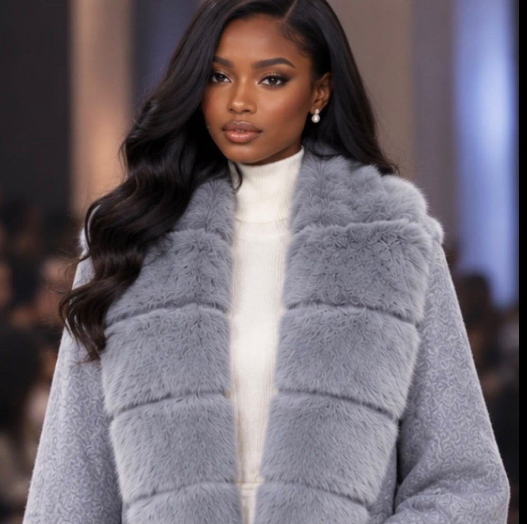 Loro Piana Long Cashmere Coat with Fur Collar