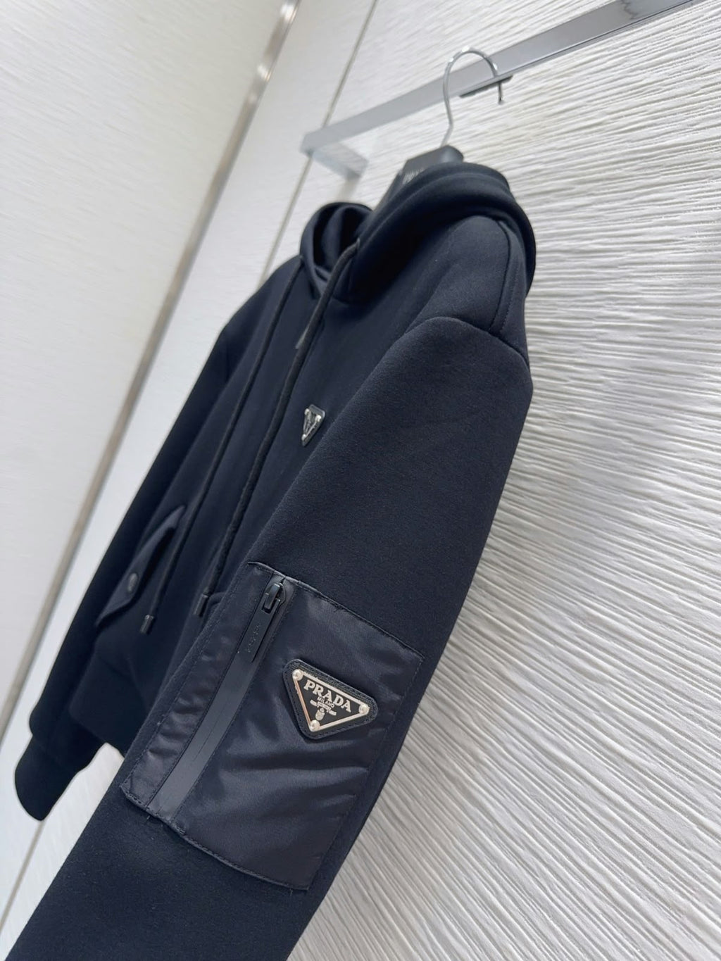 Prada Re-Nylon and Fleece Zip-Up Hoodie Jacket Set