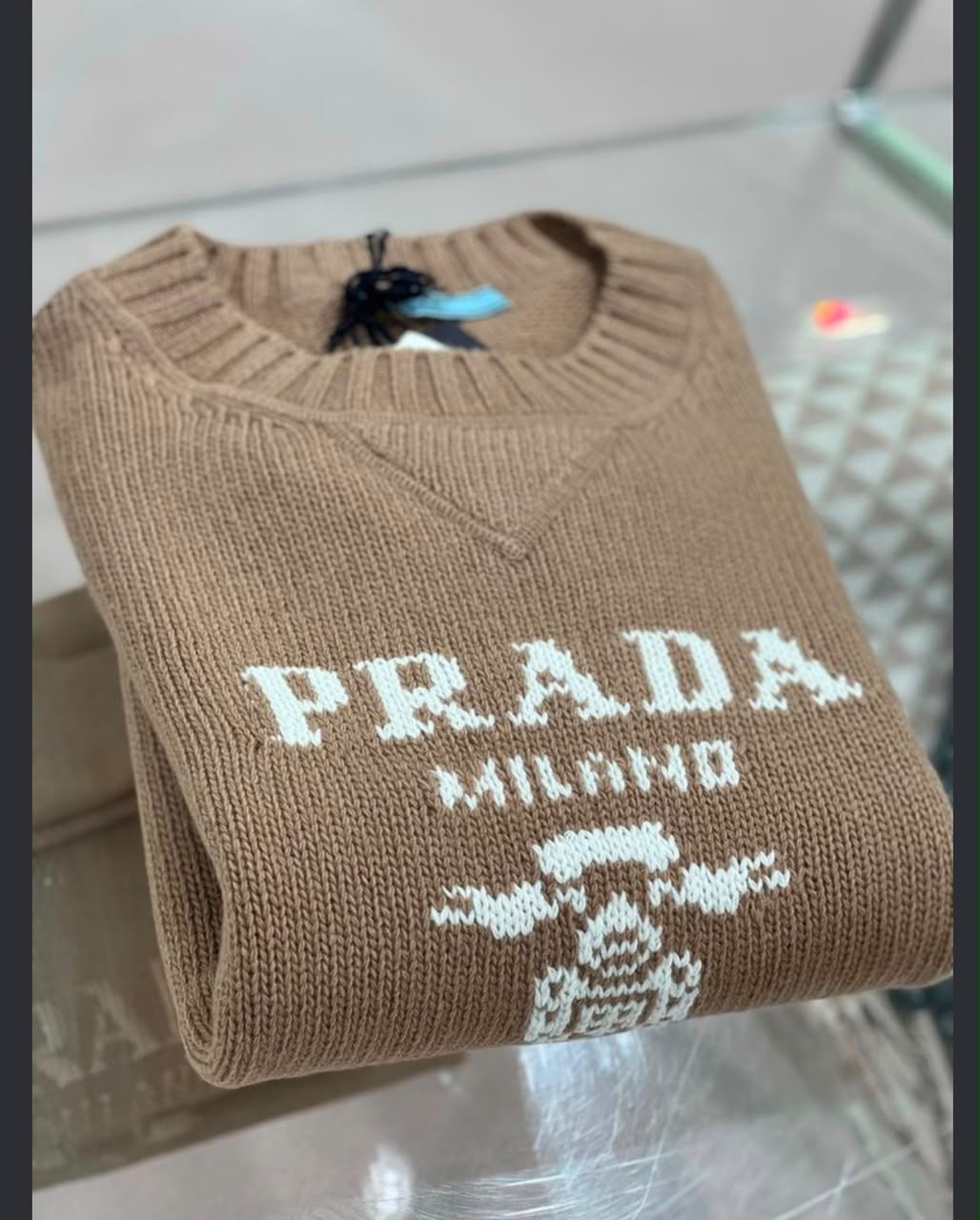Prada Milano Logo Knit Sweater
