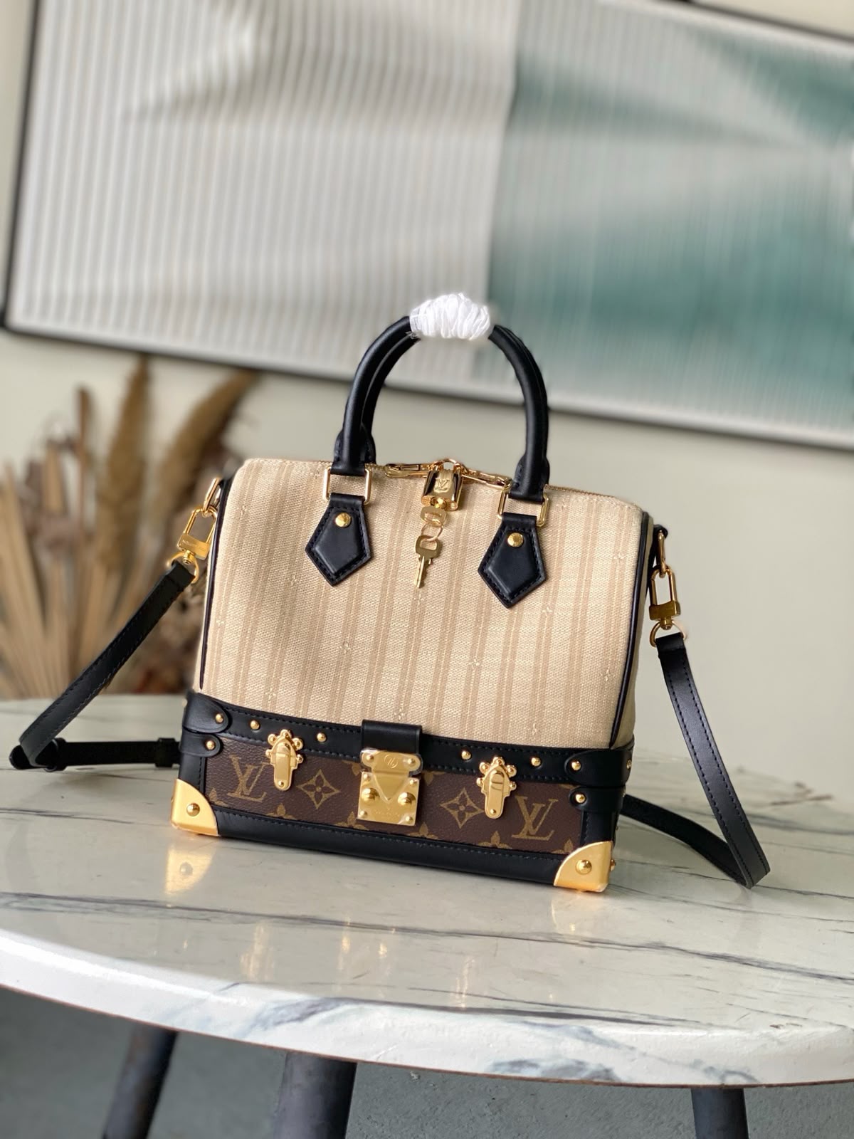 Louis Vuitton Speedy Monogram Jacquard Trunk Top Handle Bag