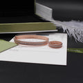 Van Cleef Beaded Stone Row Rose Ring and Bracelet Set