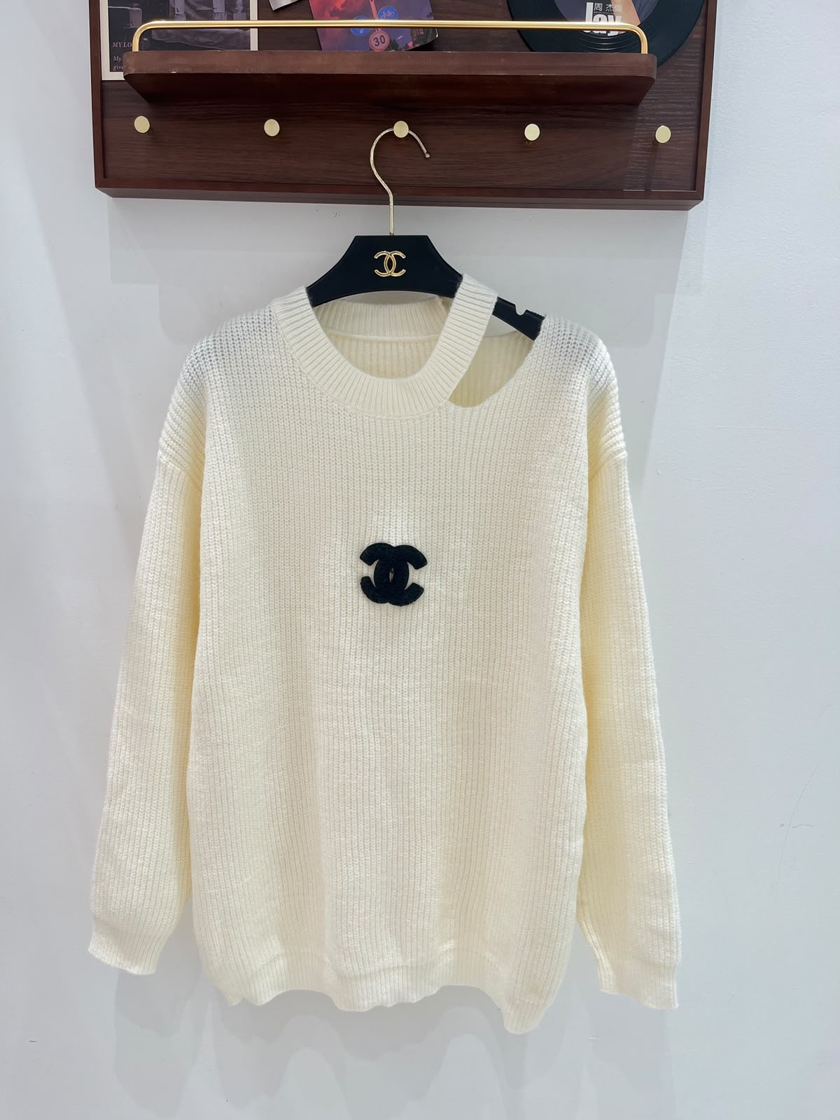 Chanel Asymmetric Cut-Out Knit Sweater