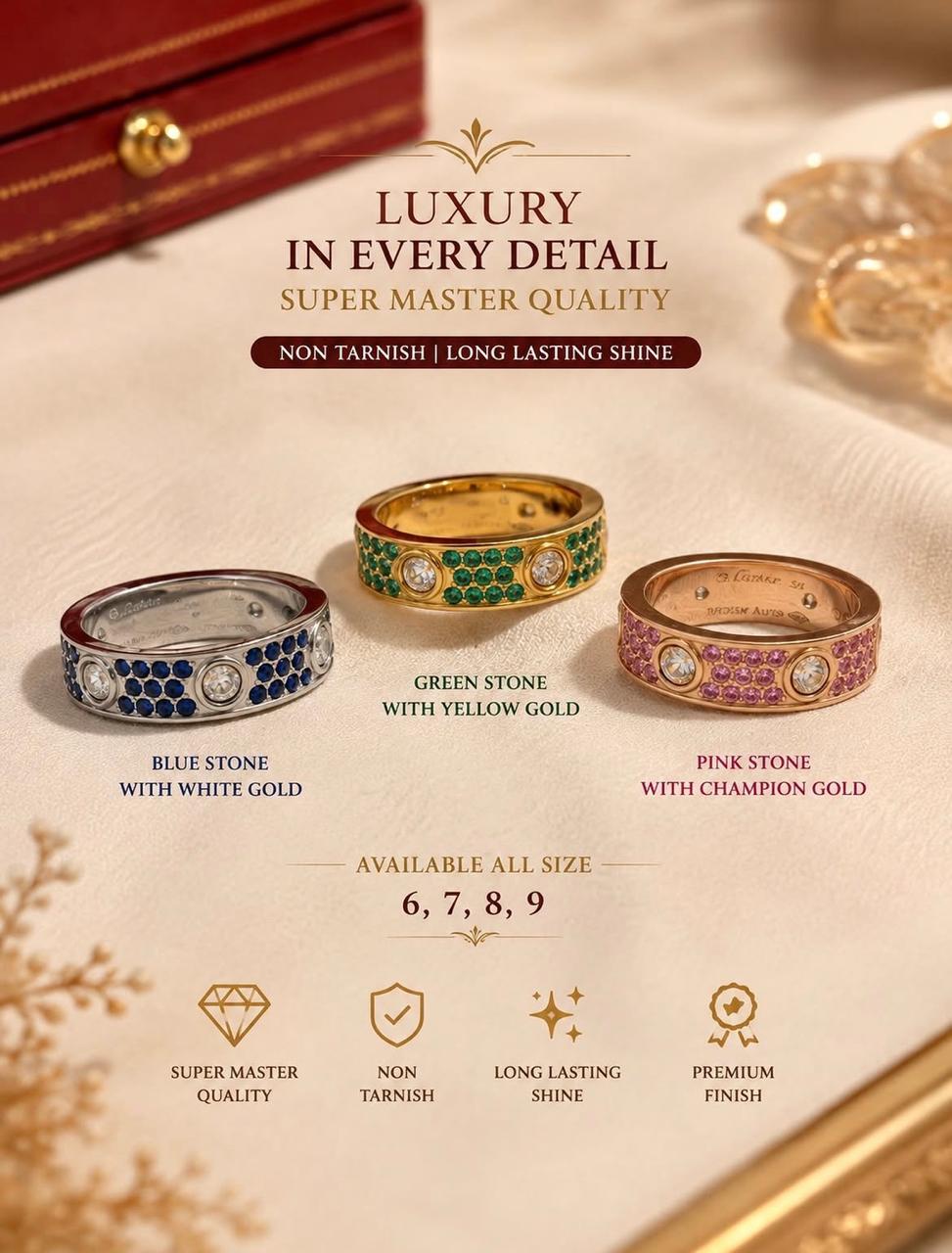 Cartier Love Ring with Colored Stones