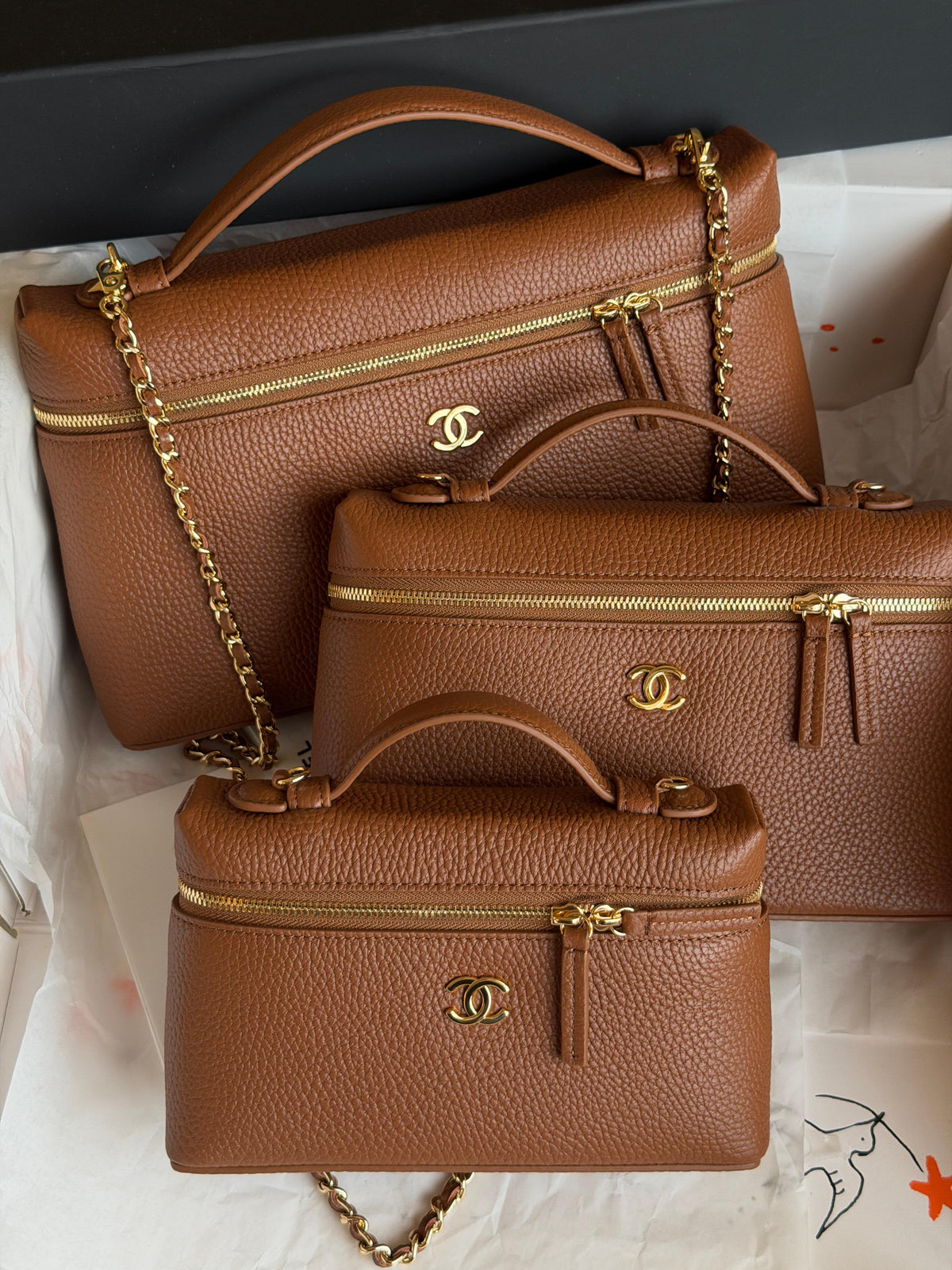 Chanel Brown Caviar Vanity