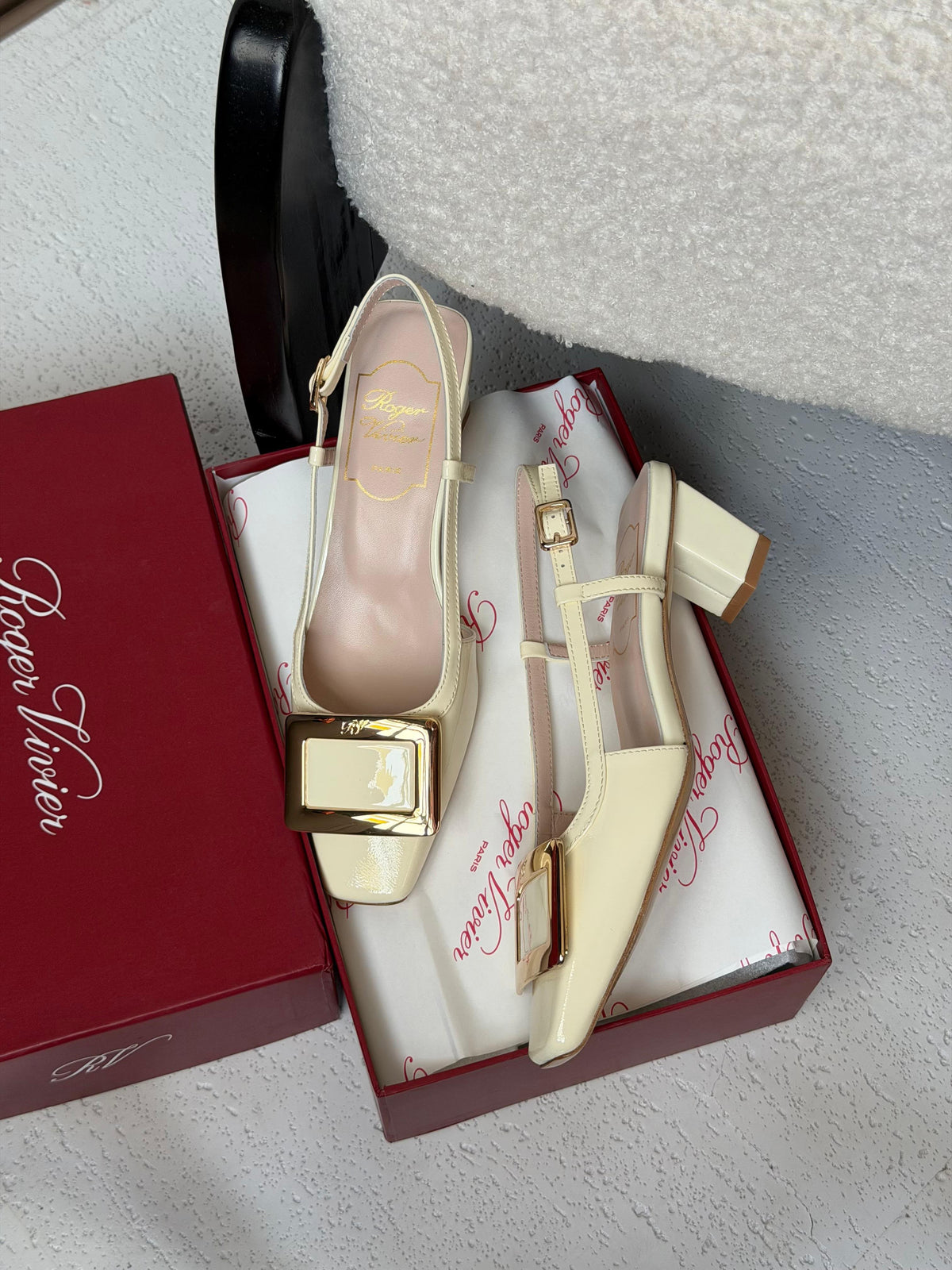 Roger Vivier Belle Vivier Patent Leather Slingback
