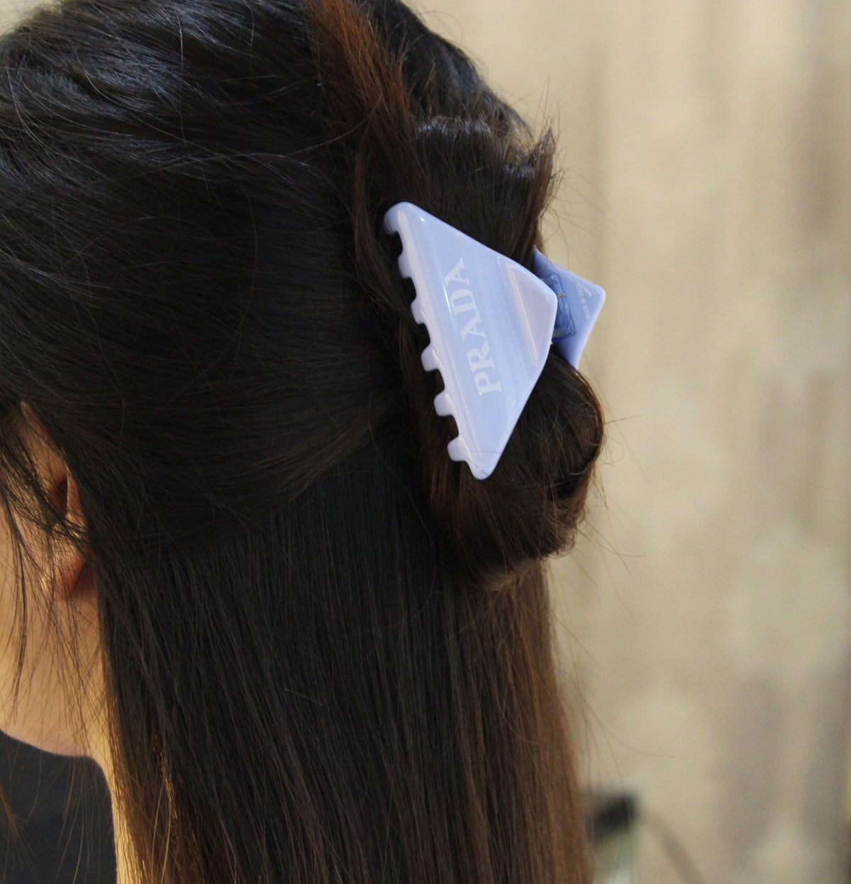 Pastel Blue Triangle Hair Claw Clip