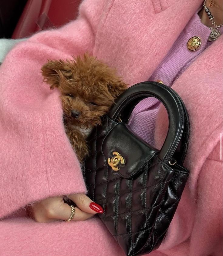 CHANEL Black Quilted Top-Handle Bag