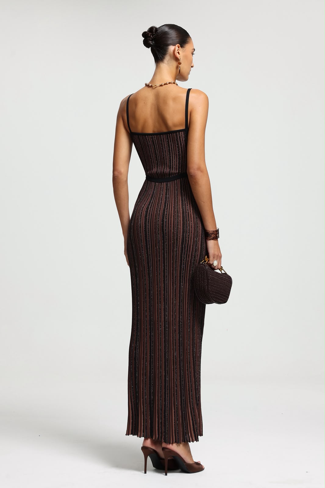 MISSONI Striped Bustier Maxi Dress