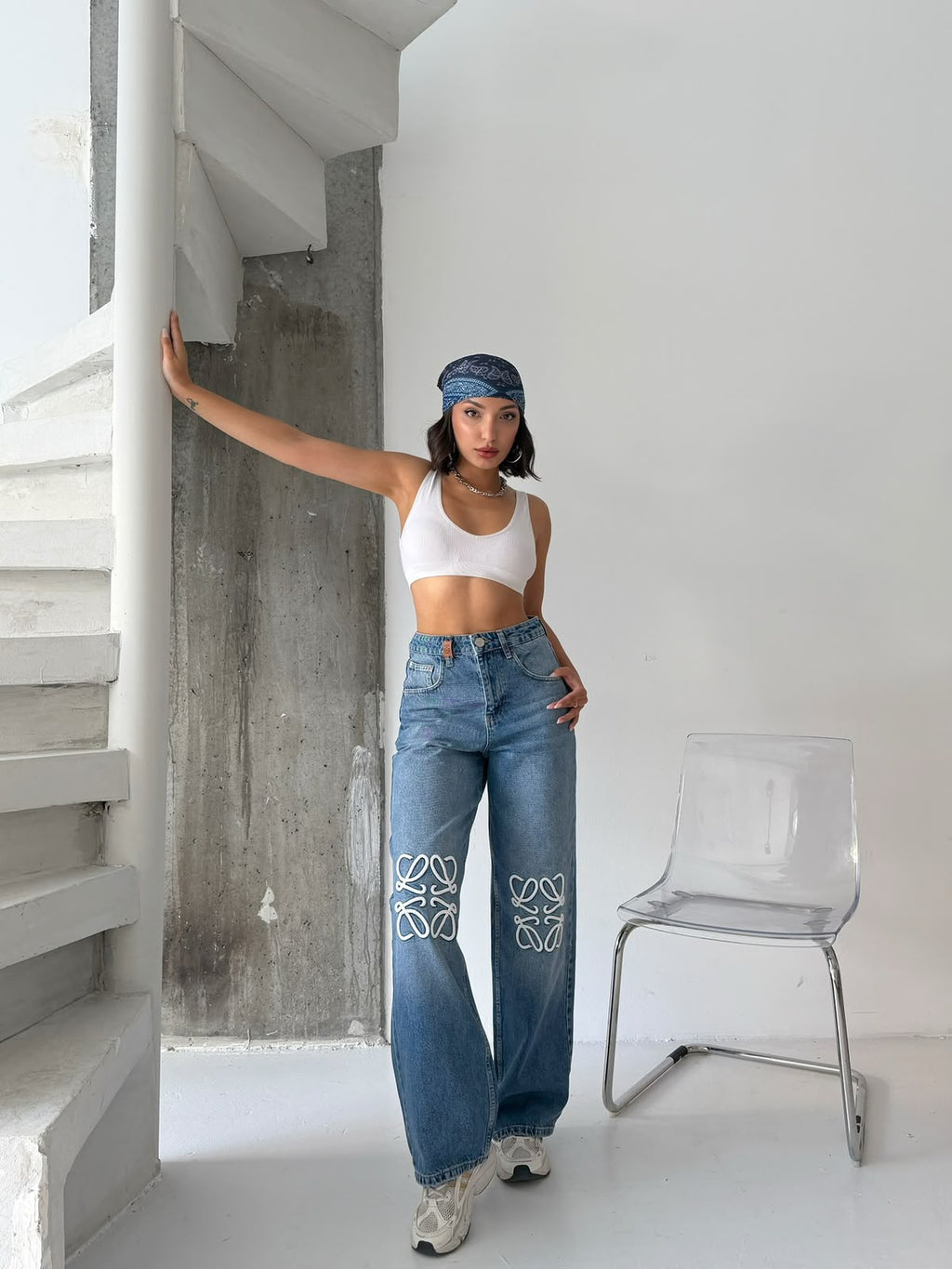 LOEWE Anagram Wide-Leg Jeans