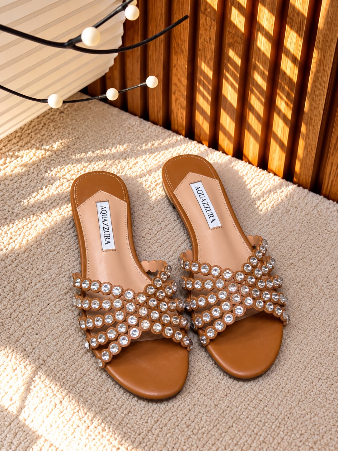 Aquazzura Beaded / Embellished Flat Sandals