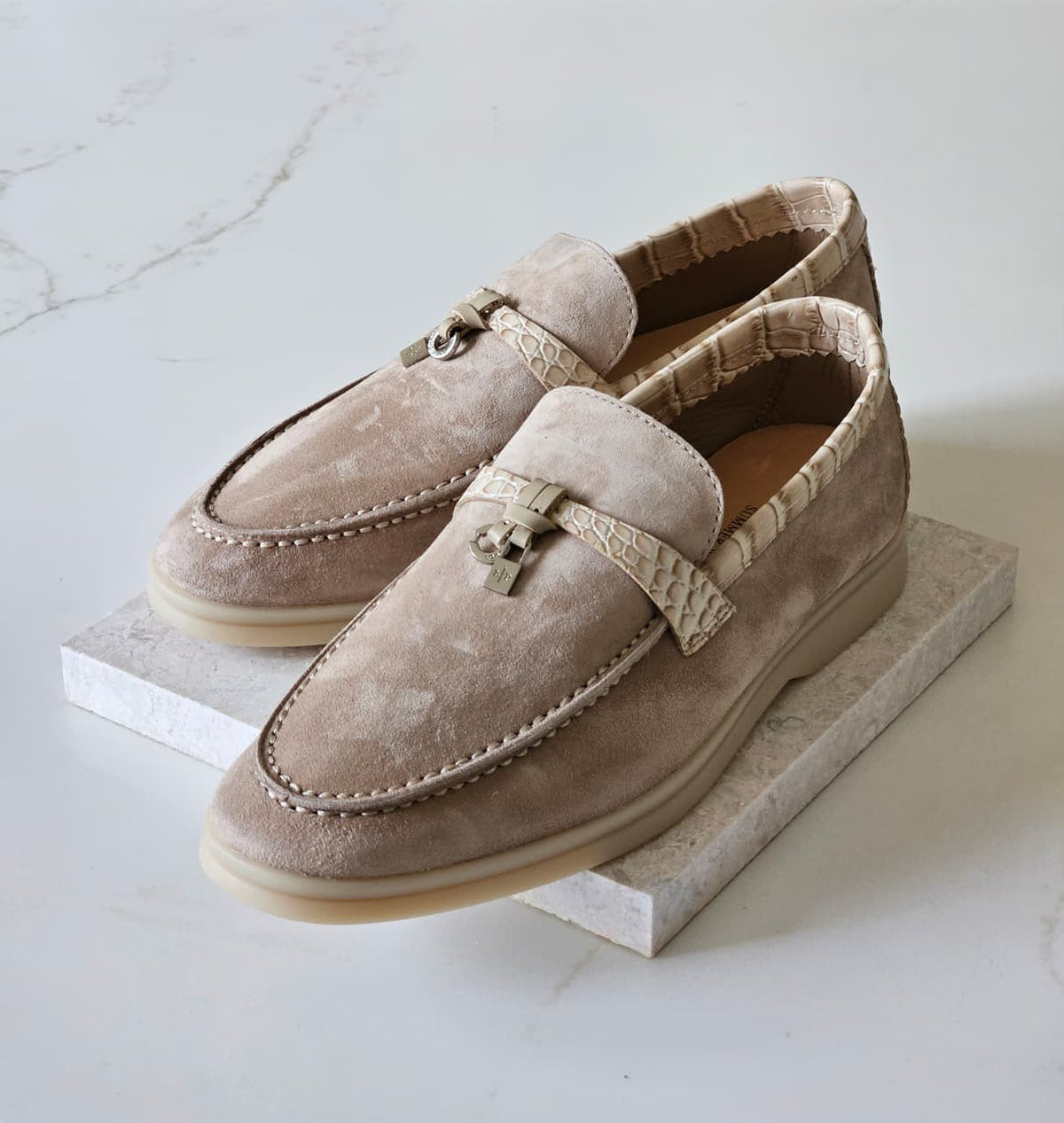 Loro Piana Summer Walk Loafers with Charm Detail
