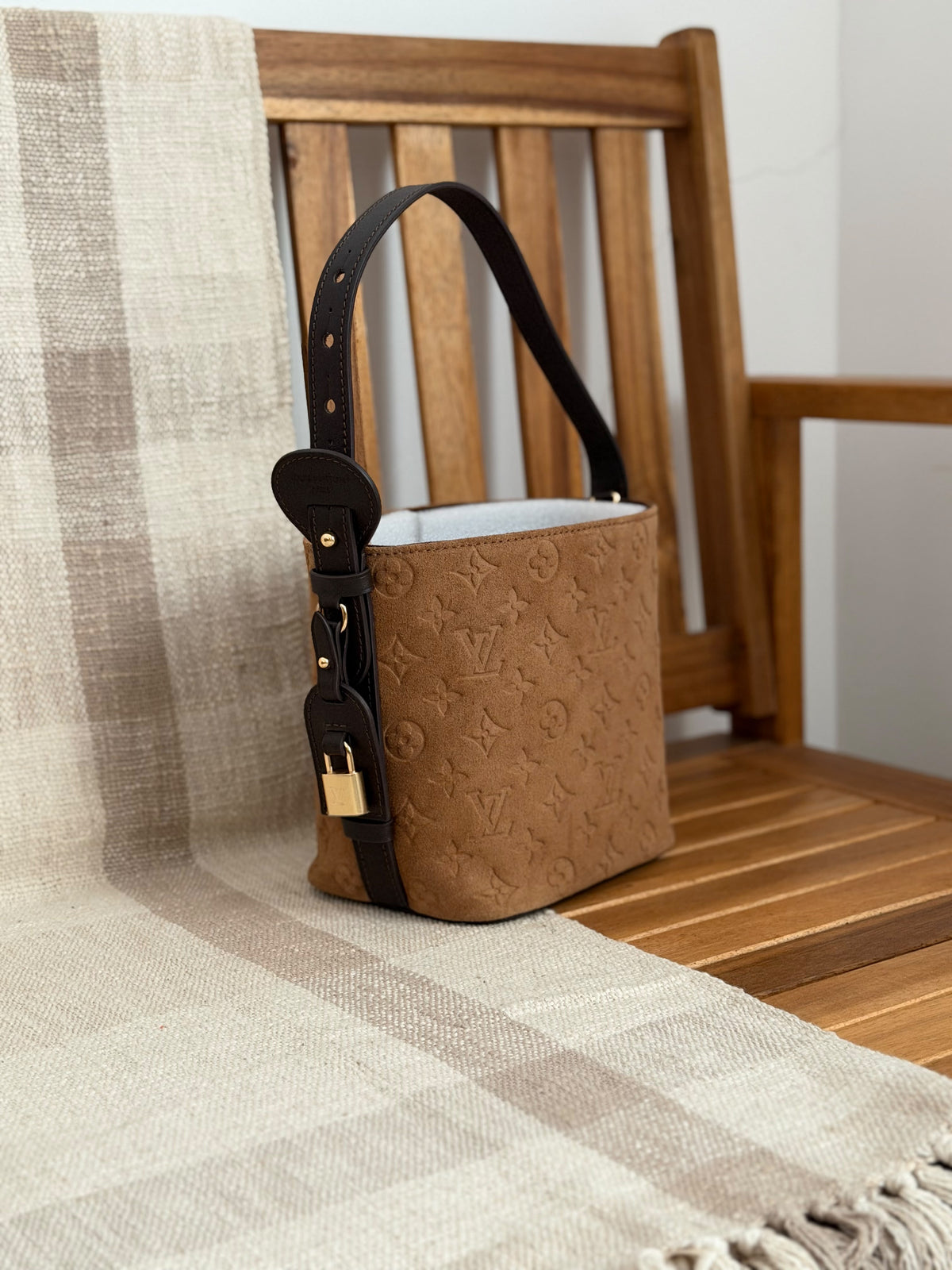 LV Tonal Monogram Padlock Tote Bag