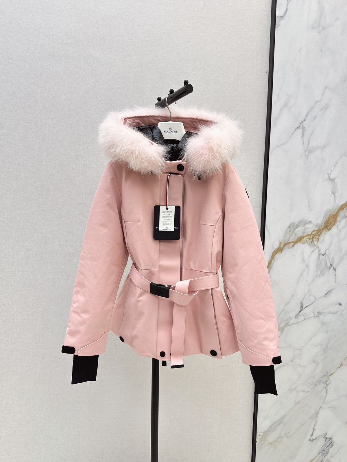 MONCLER Belted Hooded Jacket