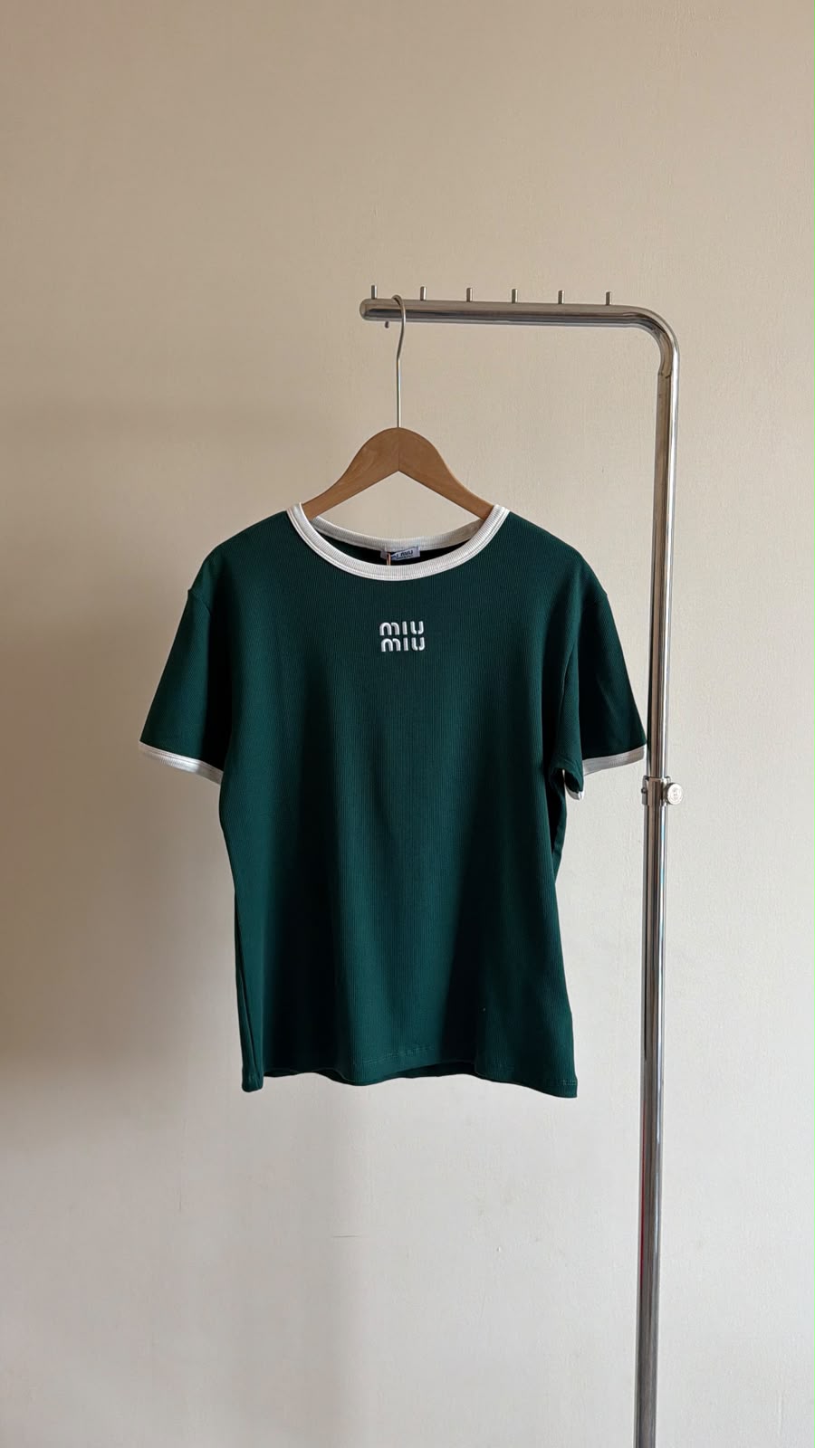Miu Miu Logo Ringer T-Shirt