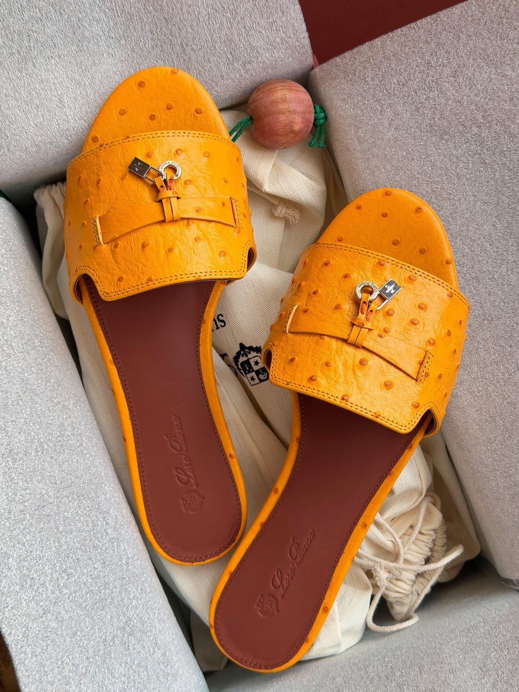 Loro Piana Leather Flat Slides