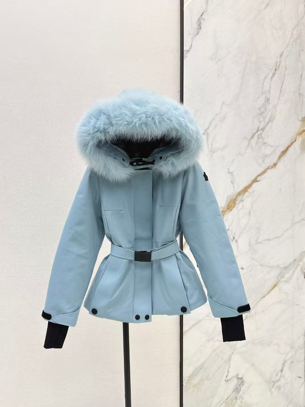 MONCLER Belted Hooded Jacket