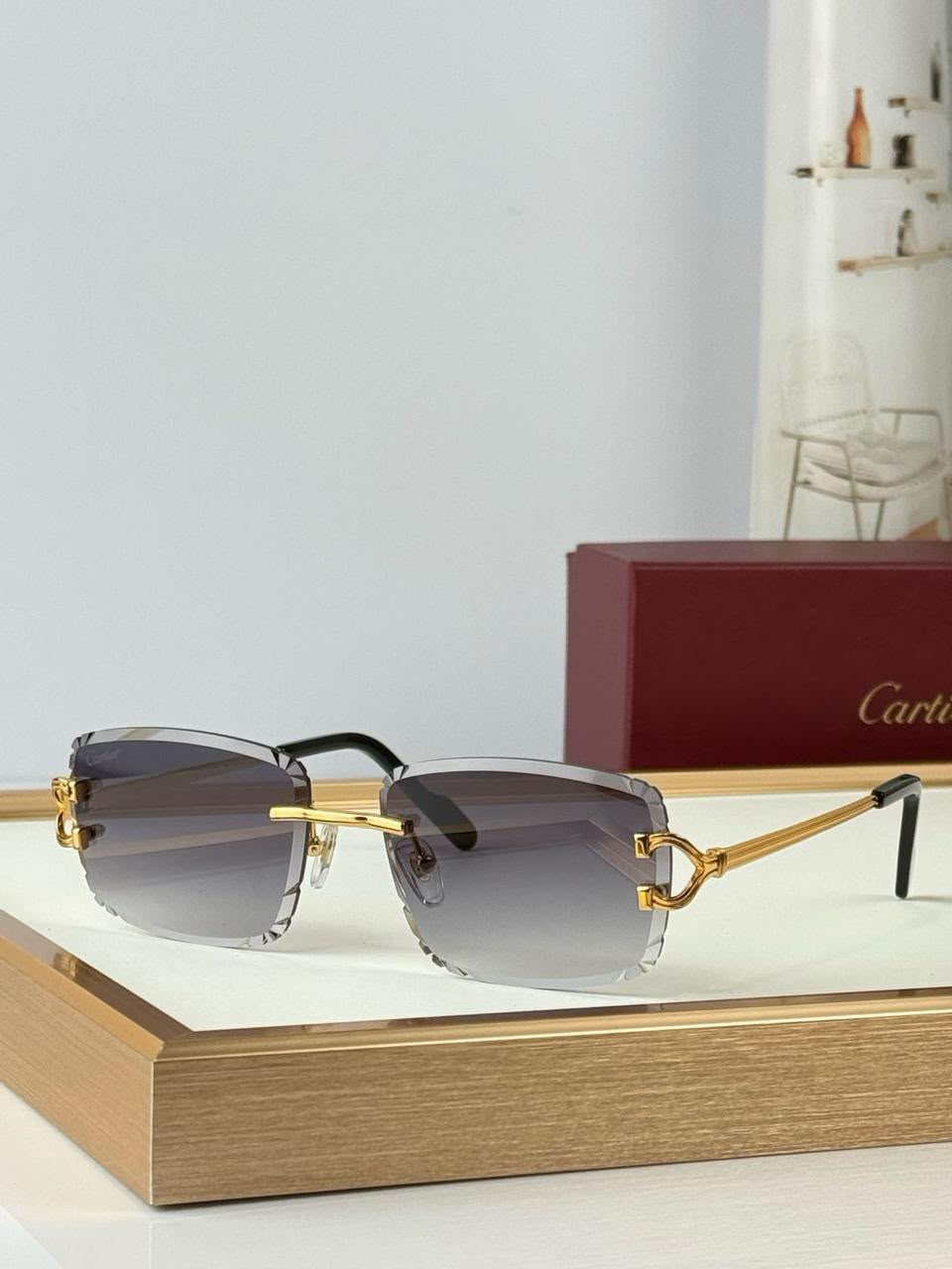 Cartier C Décor Rimless Sunglasses
