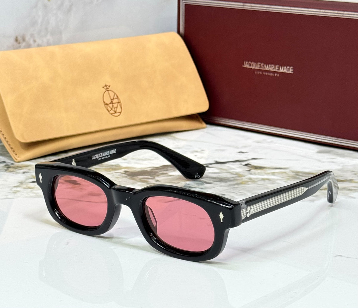 Jacques Marie Mage Black Bold Rectangular Sunglasses